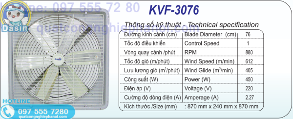 quat thong gio kvf-3076 dasin